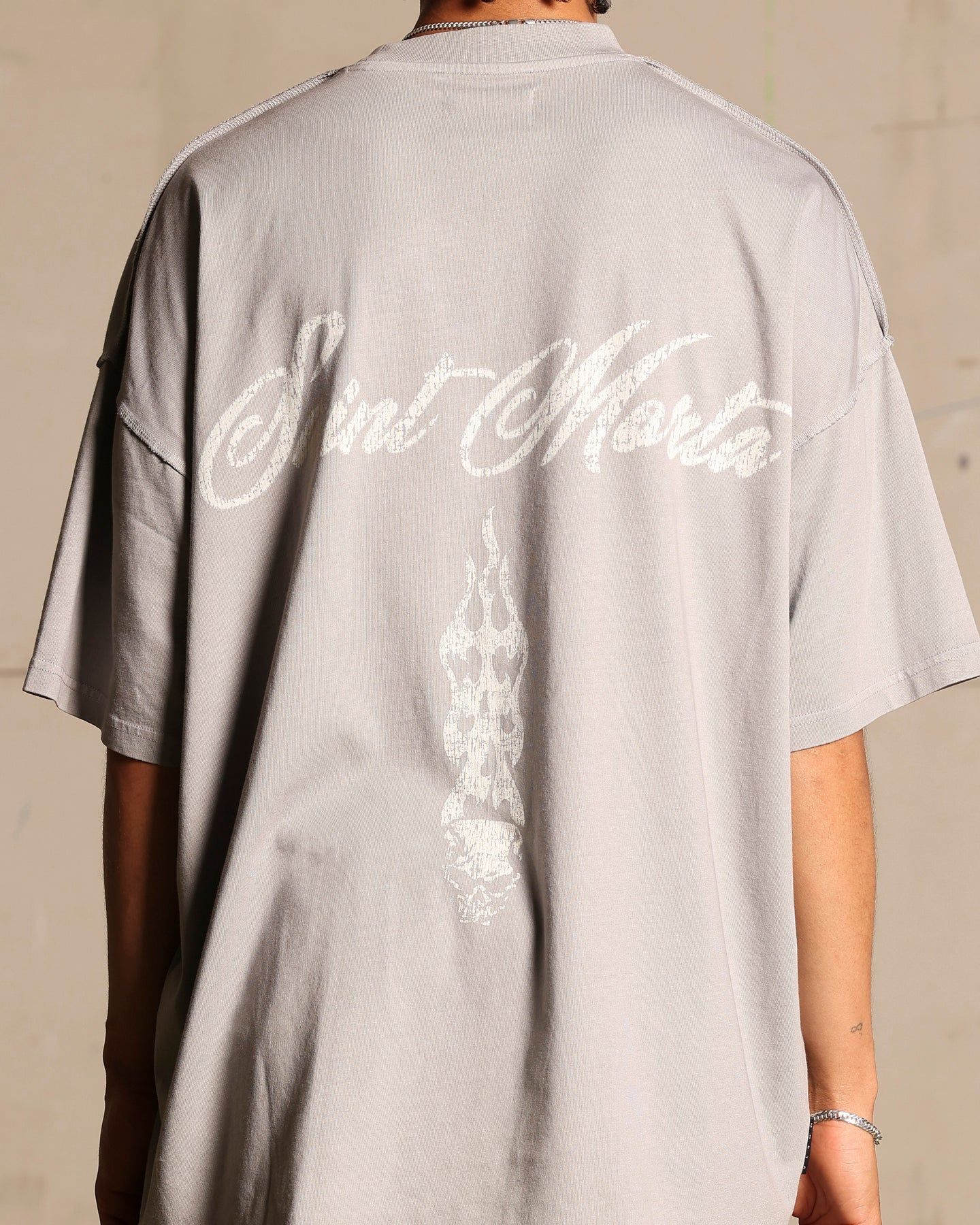 Saint Morta Roadhouse Boxy T-Shirt Vintage Grey sold by Culture Kings product image thumbnail 5
