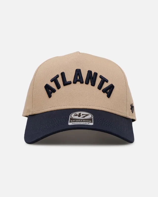 47 Brand Atlanta Braves 'Arch' 47 Offside Snapback Khaki/Official Team Color sold by Culture Kings