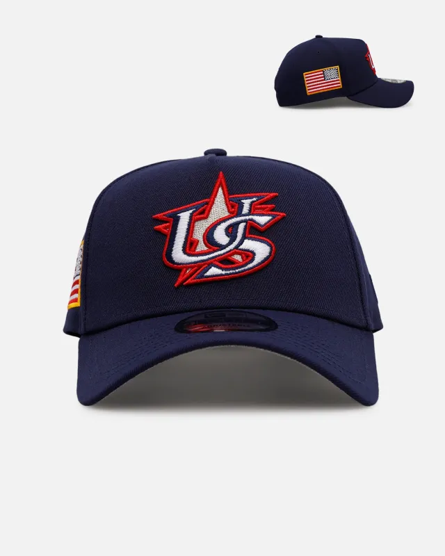 New Era USA 'World Baseball Classic' 9FORTY A-Frame Snapback Official Team Color sold by Culture Kings