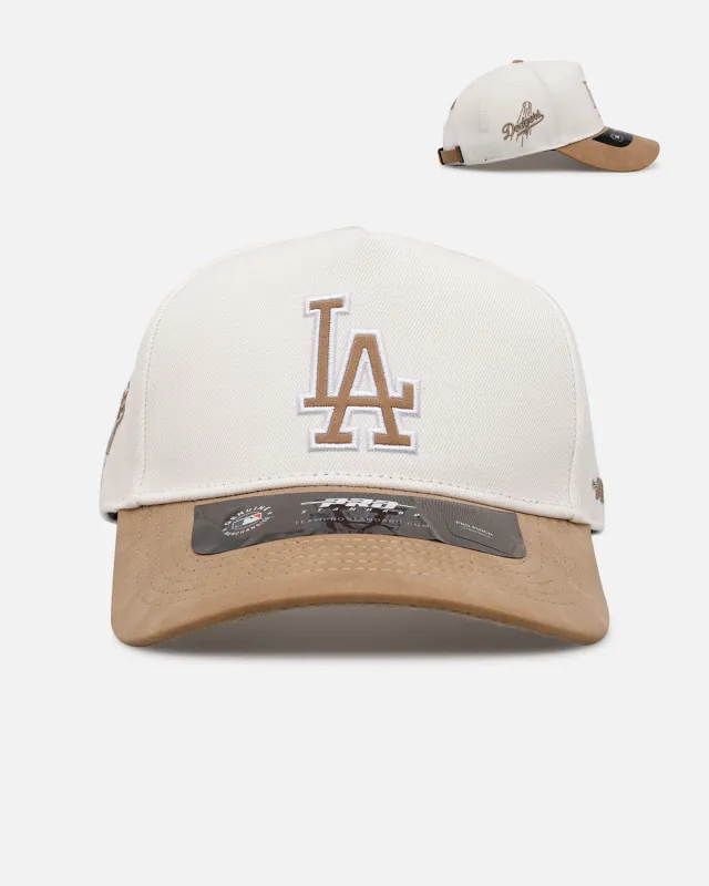 Pro Standard Los Angeles Dodgers 'Panel' Pro Pinch Strapback White/Tan sold by Culture Kings
