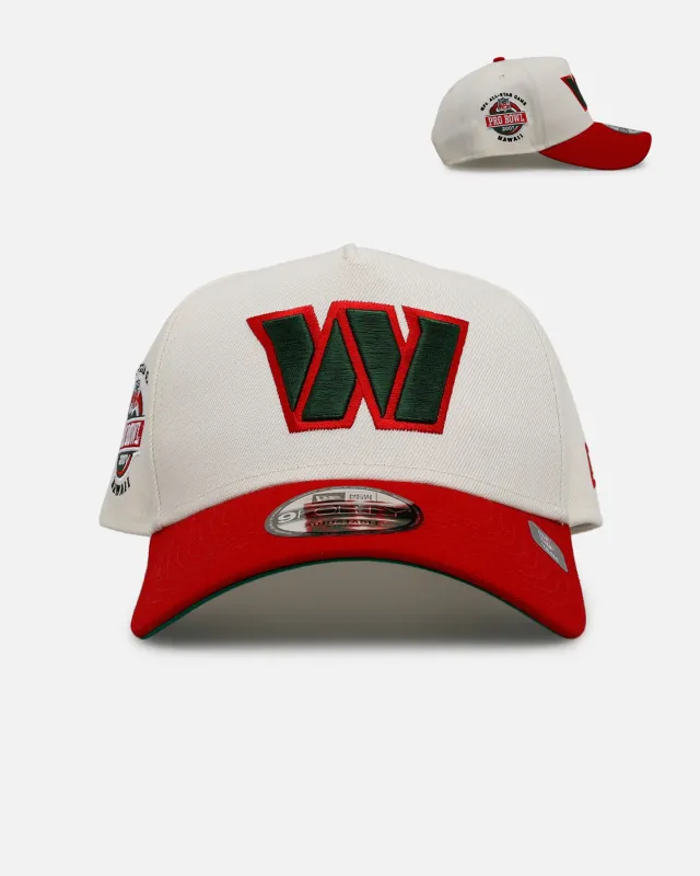 New Era Washington Commanders 'Strawberry' 9FORTY A-Frame Snapback Chrome/Red made by New Era