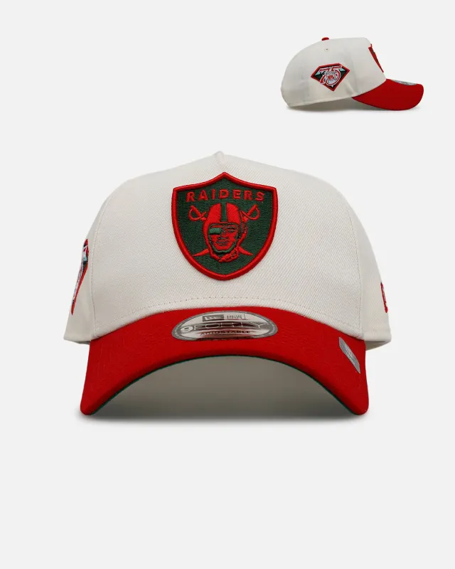 New Era Las Vegas Raiders 'Strawberry' 9FORTY A-Frame Snapback Chrome/Red sold by Culture Kings
