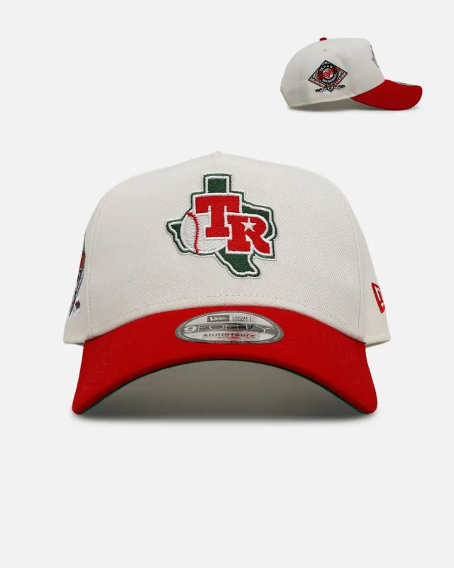 New Era Texas Rangers 'Strawberry' 9FORTY A-Frame Snapback Chrome/Red sold by Culture Kings
