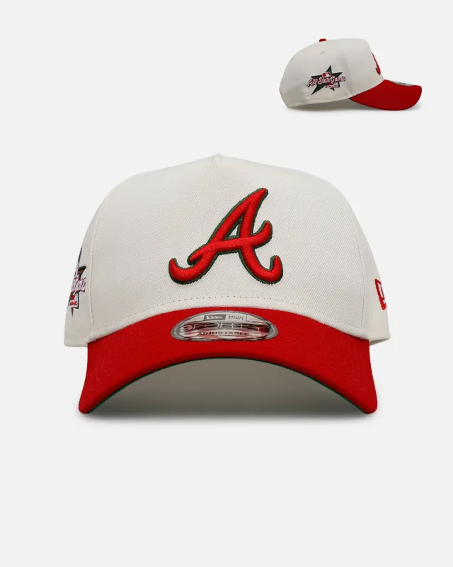 New Era Atlanta Braves 'Strawberry' 9FORTY A-Frame Snapback Chrome/Red sold by Culture Kings