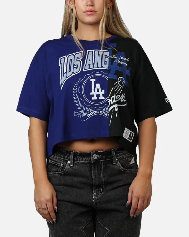 New Era Women's Los Angeles Dodgers Team Split T-Shirt Blue/Black sold by Culture Kings