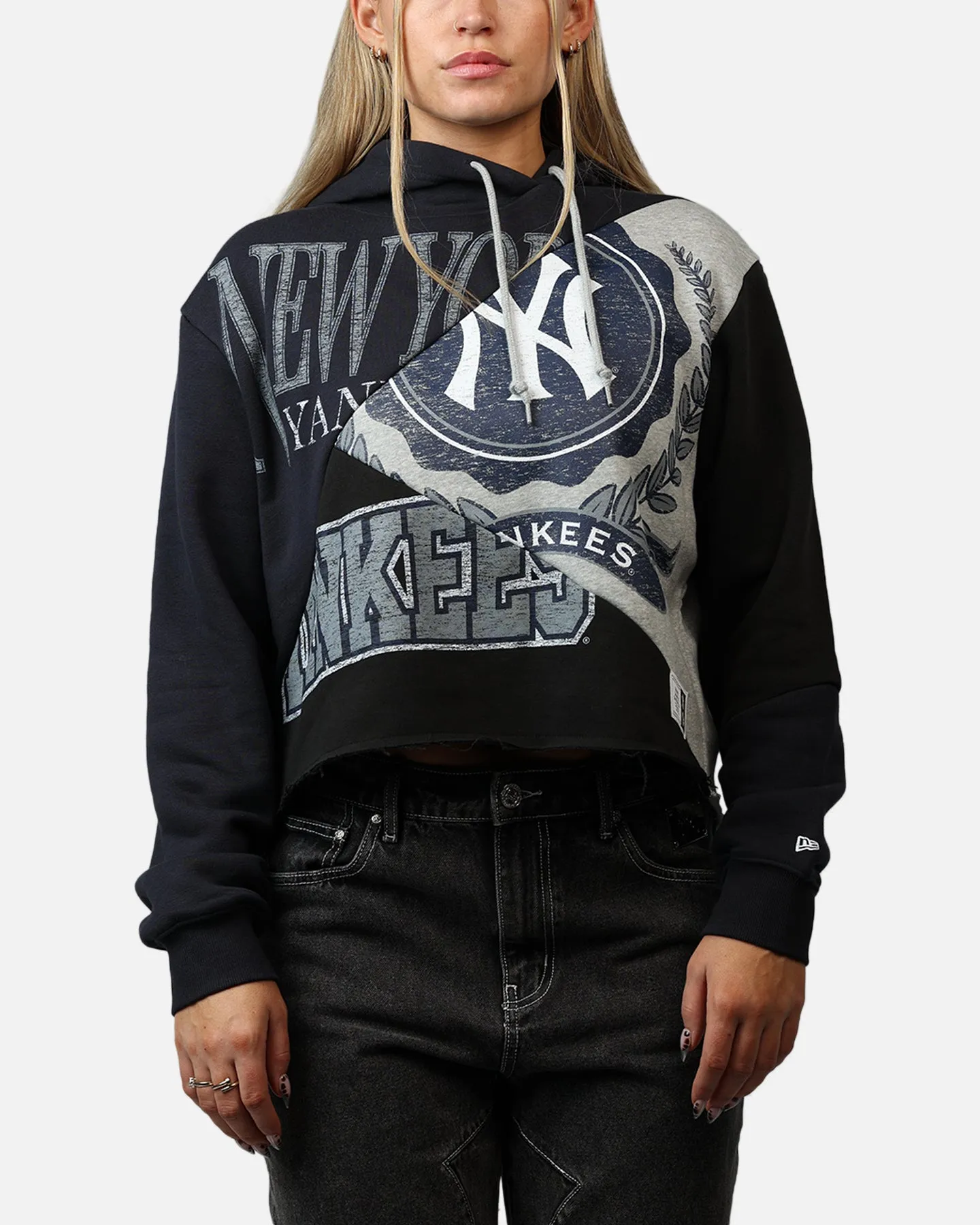 New Era Women's New York Yankees Team Split Hoodie Navy/Grey sold by Culture Kings