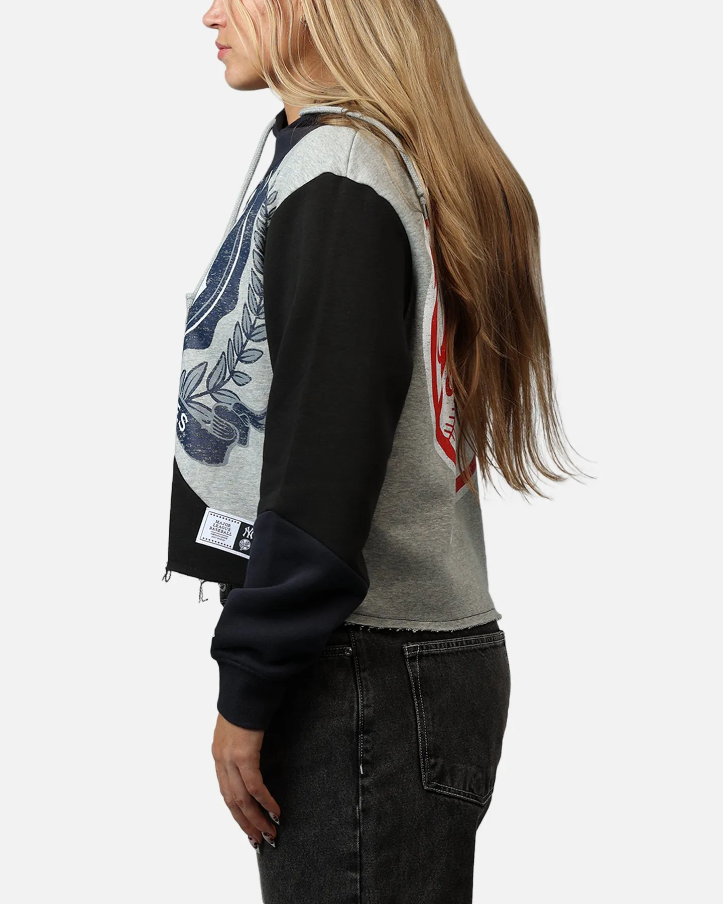 New Era Women's New York Yankees Team Split Hoodie Navy/Grey sold by Culture Kings product image thumbnail 5