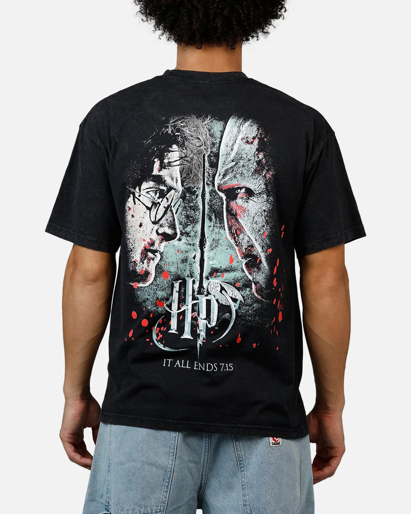 73Studio X Harry Potter '11 Deathly Hallows Vintage T-Shirt Black Acidwash sold by Culture Kings product image thumbnail 2