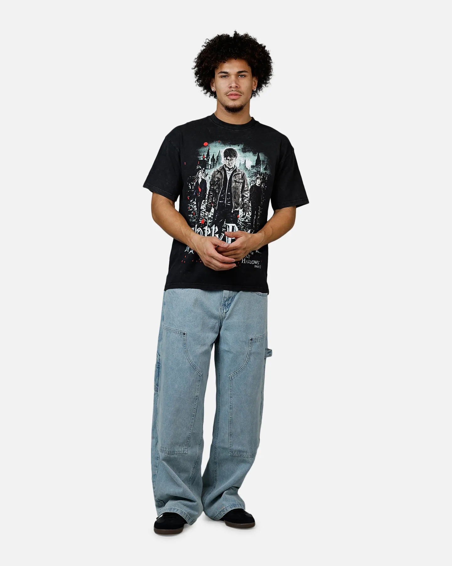 73Studio X Harry Potter '11 Deathly Hallows Vintage T-Shirt Black Acidwash sold by Culture Kings product image thumbnail 3