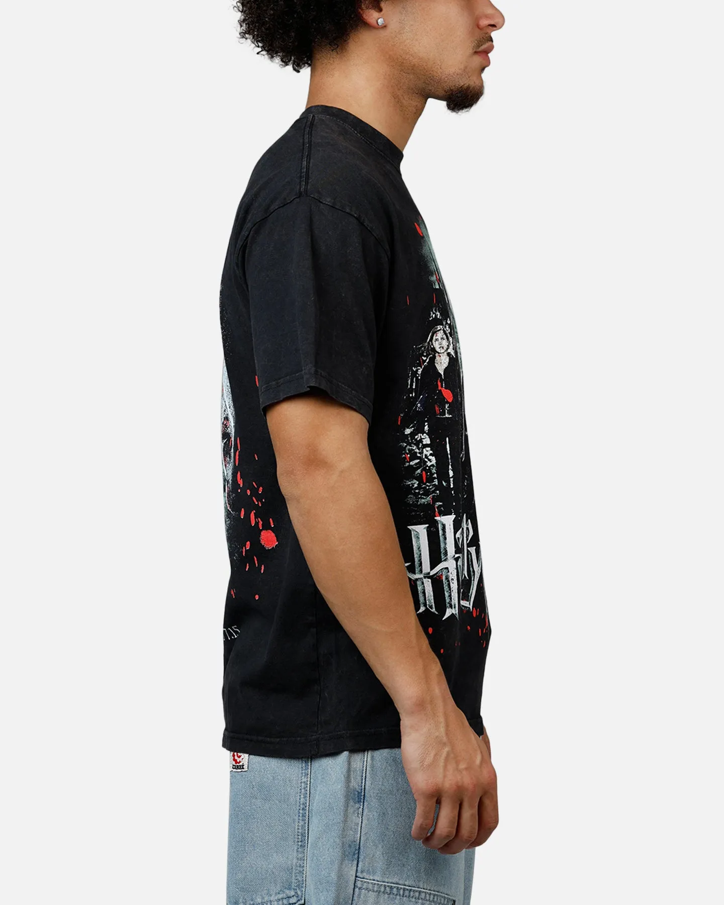 73Studio X Harry Potter '11 Deathly Hallows Vintage T-Shirt Black Acidwash sold by Culture Kings product image thumbnail 4