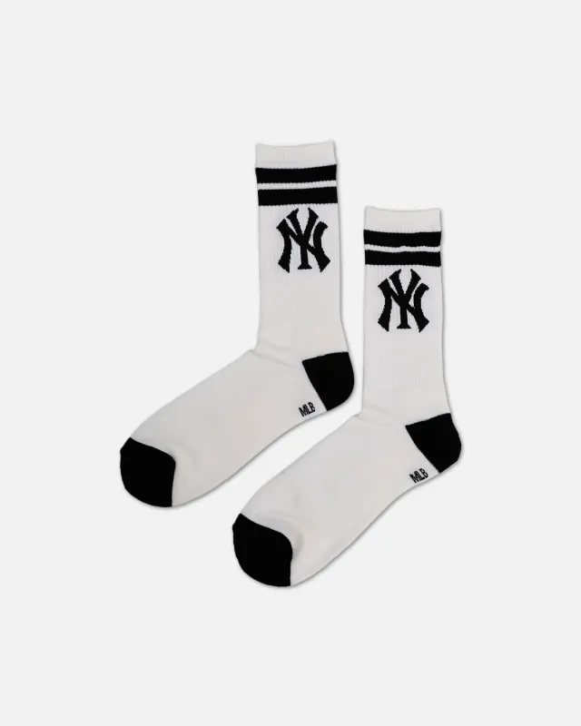 Pro Compression New York Yankees Gym Stripe Crew Sock Black/White sold by Culture Kings