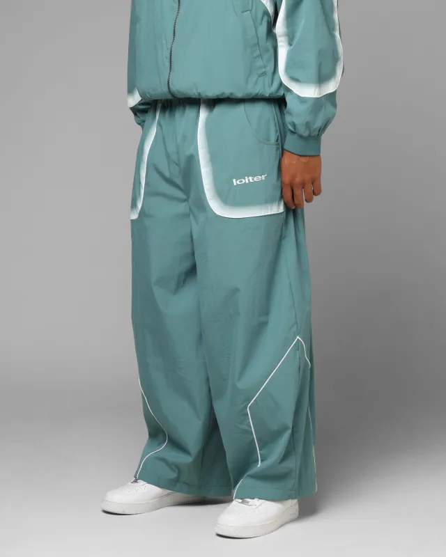 Loiter Spray Day Trackpants Teal sold by Culture Kings