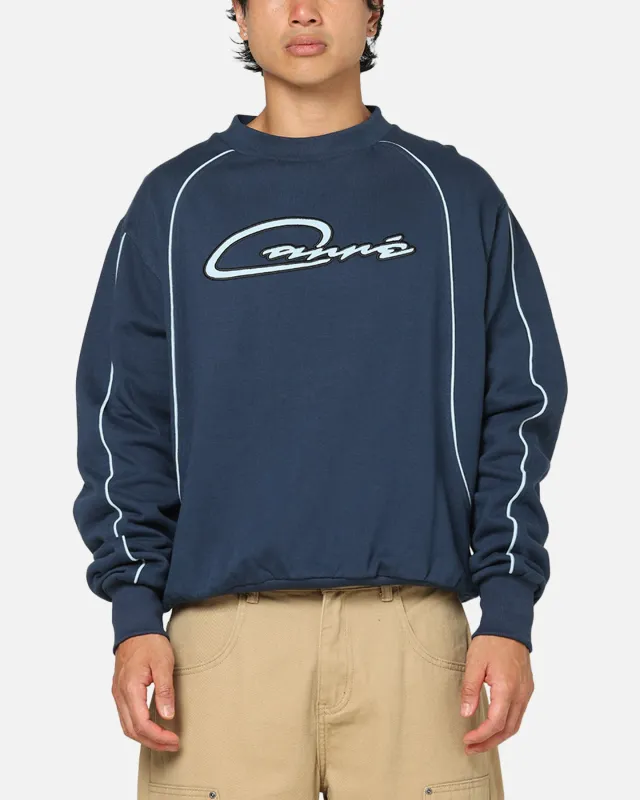 Carre International Star Crewneck Navy sold by Culture Kings