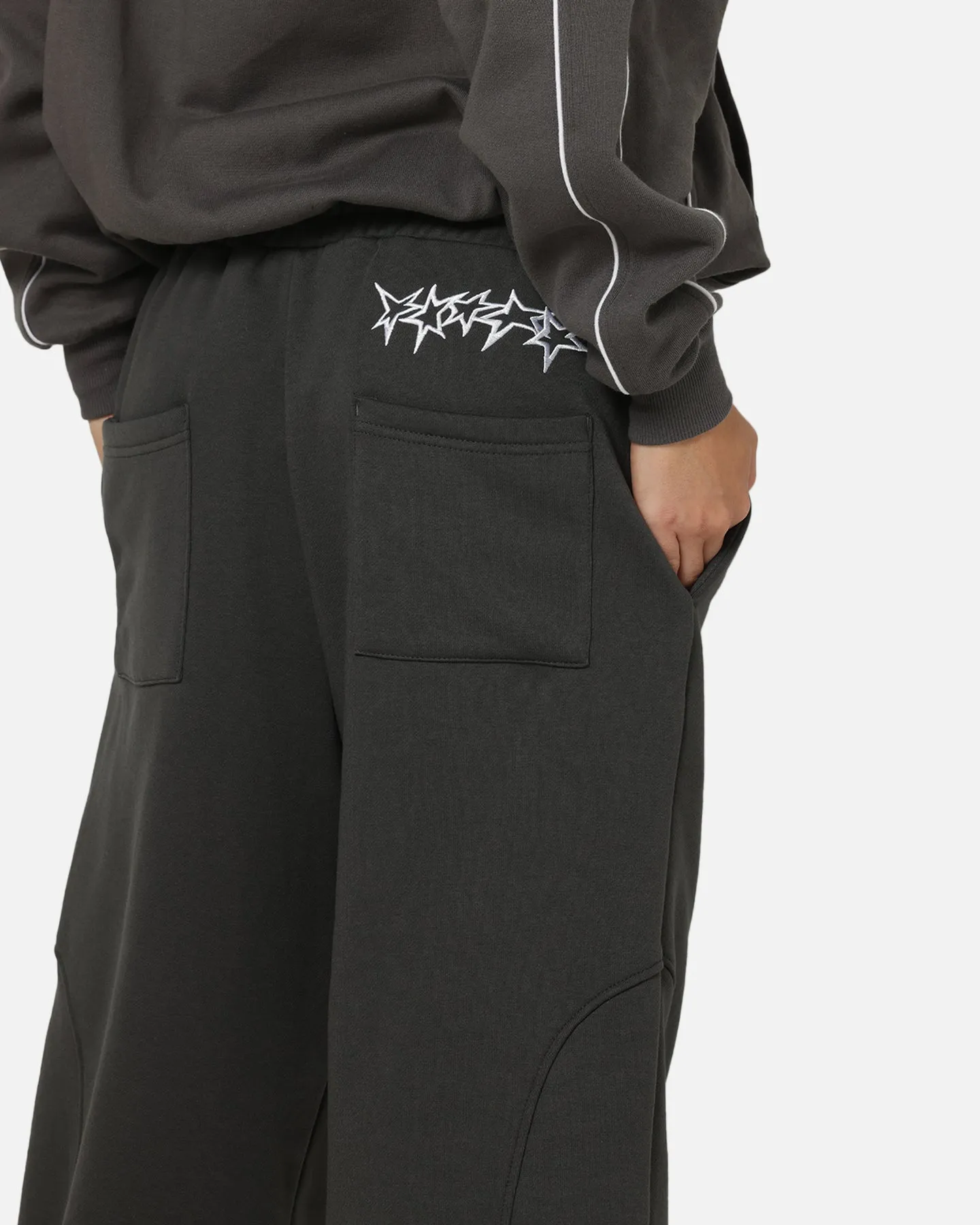 Carre Off Grid Panelled Trackpants Dark Grey sold by Culture Kings product image thumbnail 3