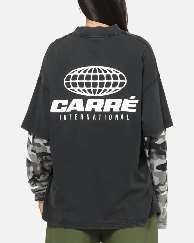 Carre Worldwide Layered Long Sleeve T-Shirt Black/Snow Camo sold by Culture Kings