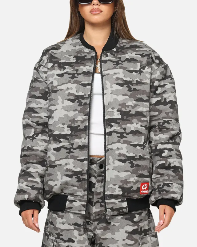 Carre Camo Bomber Jacket Black Camo sold by Culture Kings