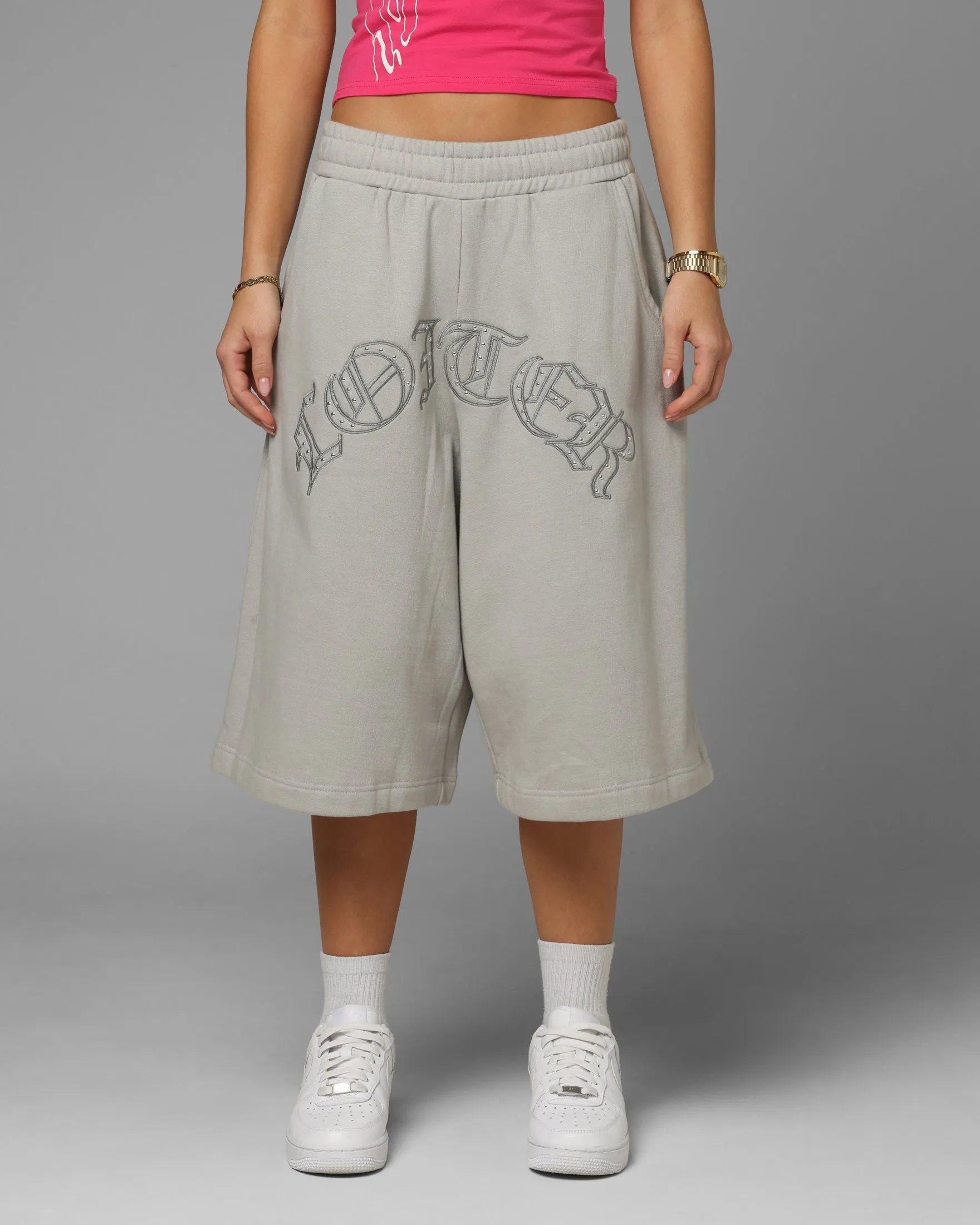 Loiter Destruct Sweat Shorts Grey sold by Culture Kings