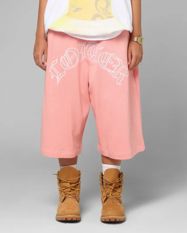 Loiter Destruct Sweat Shorts Pink sold by Culture Kings