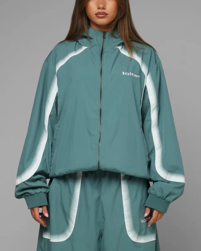 Loiter Spray Day Track Jacket Teal sold by Culture Kings