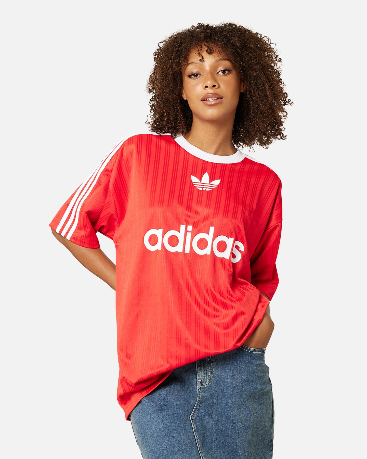 Adidas Adicolour T-Shirt Better Scarlet/White sold by Culture Kings