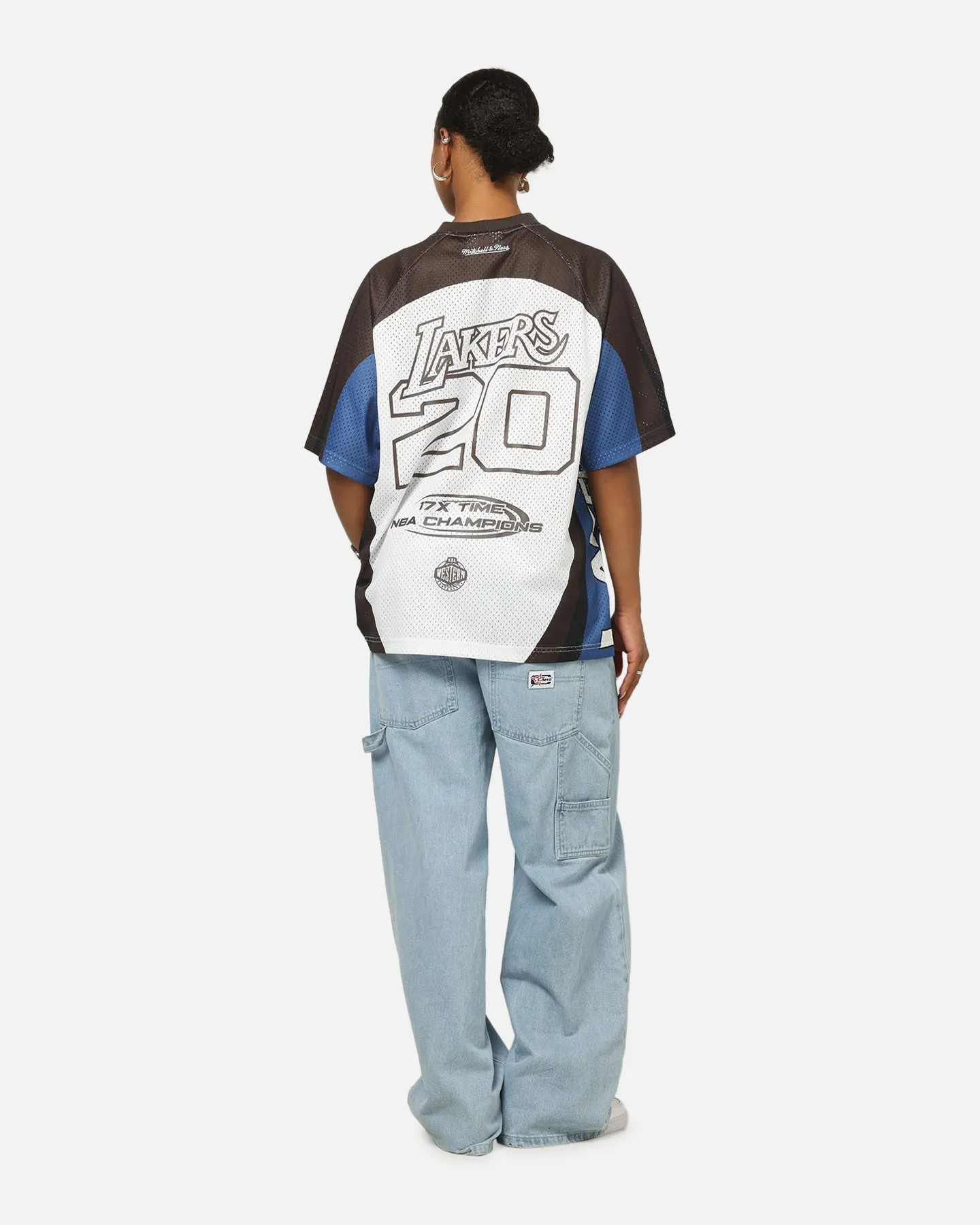 Mitchell & Ness Los Angeles Lakers Warehouse Rave Jersey White/Brown sold by Culture Kings product image thumbnail 4