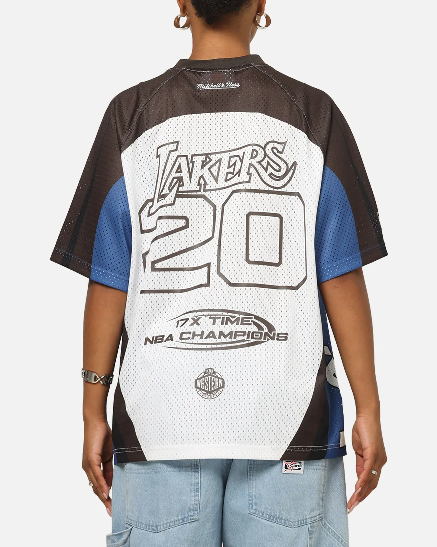Mitchell & Ness Los Angeles Lakers Warehouse Rave Jersey White/Brown sold by Culture Kings