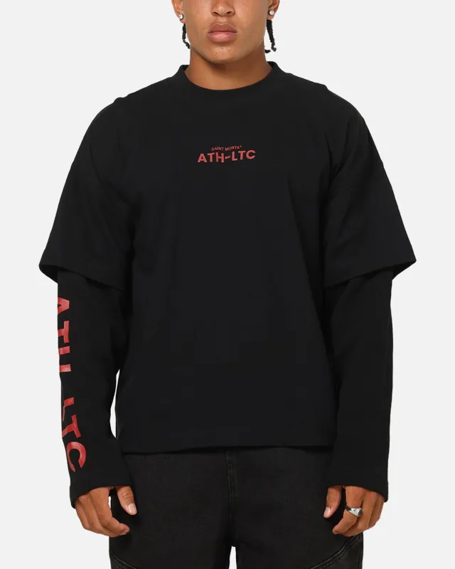 Saint Morta Athletc Season 2 Long Sleeve T-Shirt Black/Red made by Culture Kings