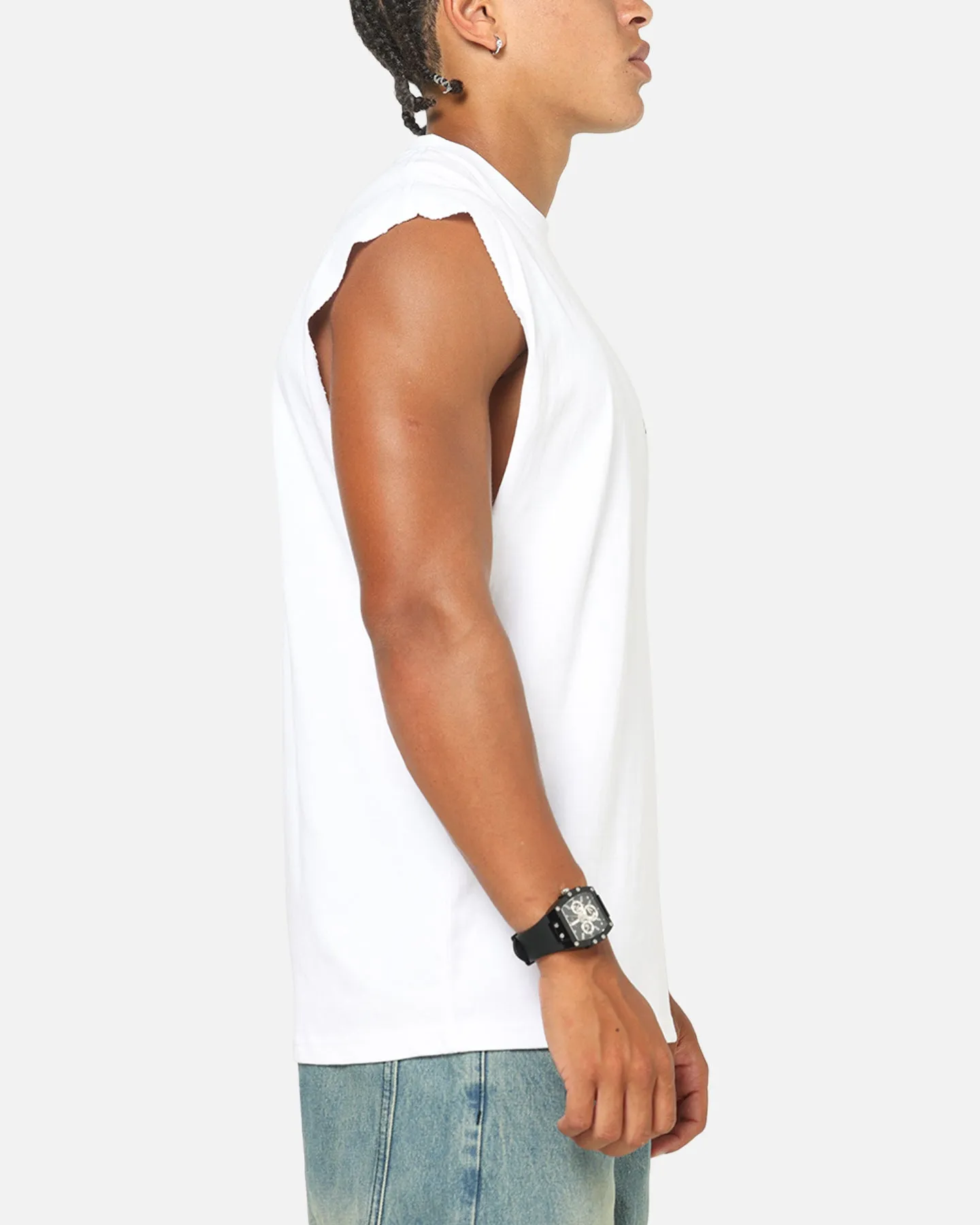 Saint Morta Serenity Oversized Muscle T-Shirt White sold by Culture Kings product image thumbnail 4
