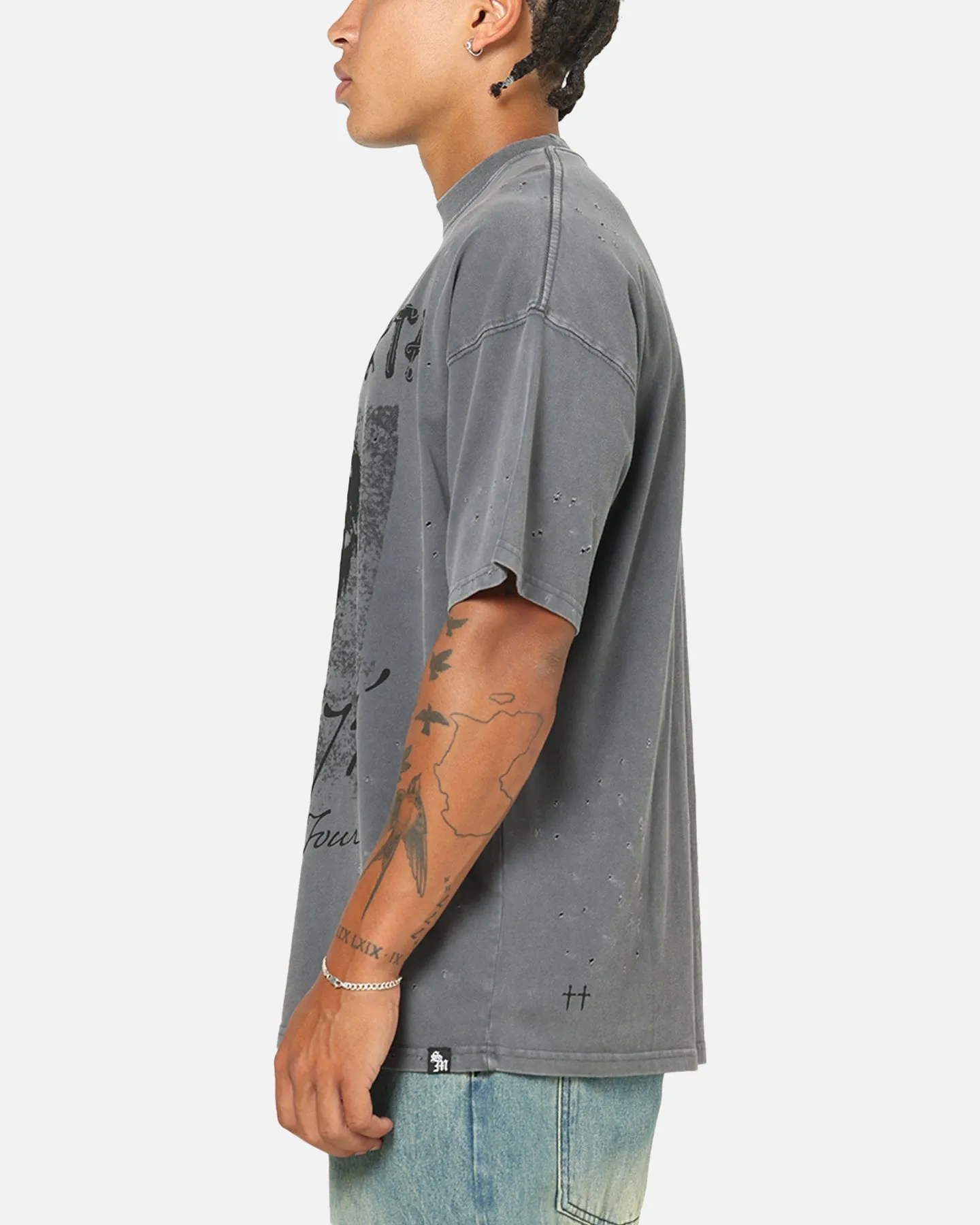 Saint Morta Punk Tour T-Shirt Washed Charcoal sold by Culture Kings product image thumbnail 5