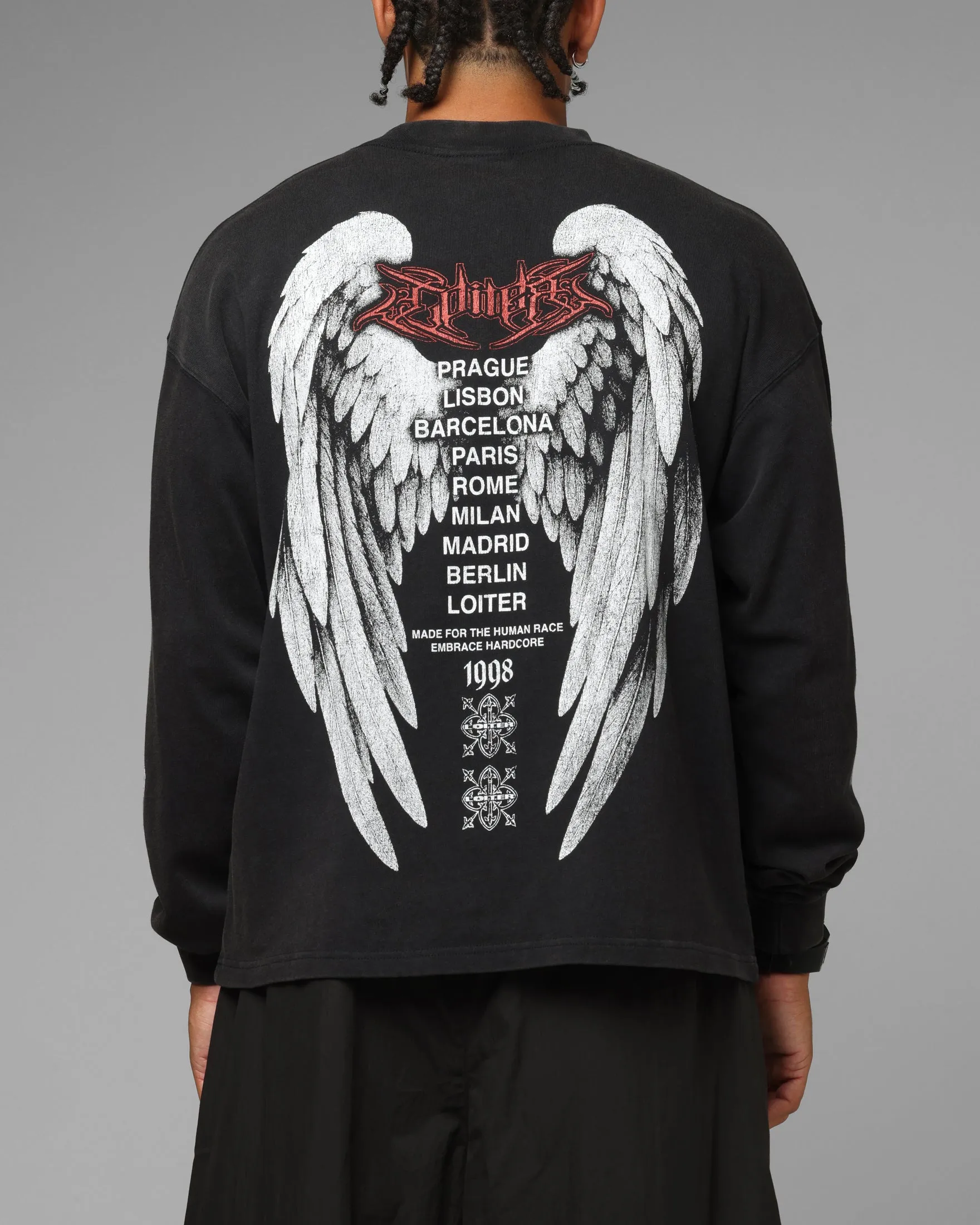 Loiter Dove Vintage Long Sleeve T-Shirt Black sold by Culture Kings product image thumbnail 2