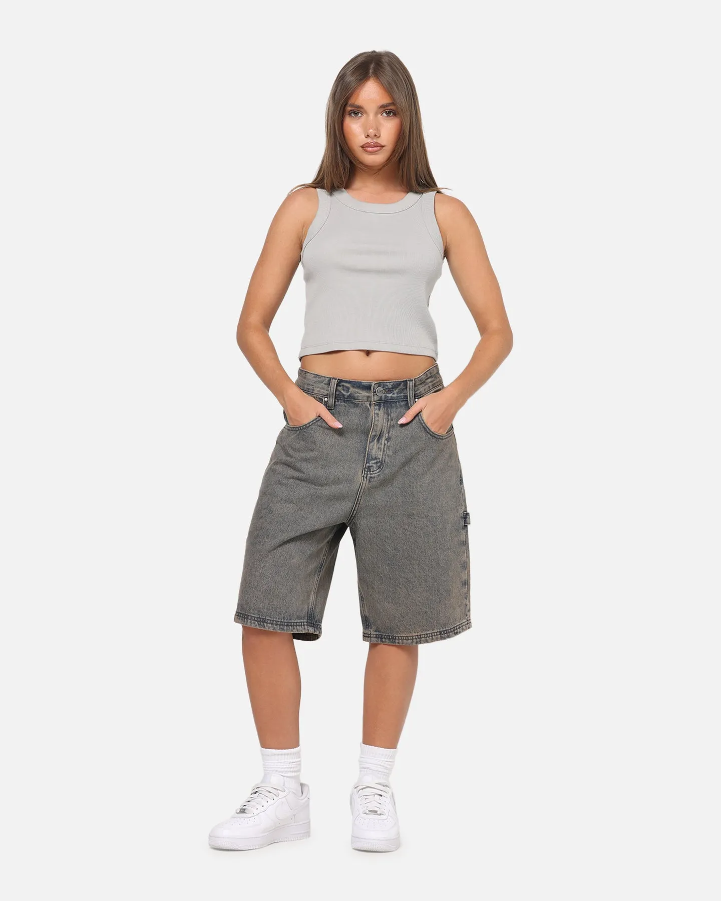 Carre Carpenter Jorts Washed Grey sold by Culture Kings product image thumbnail 2