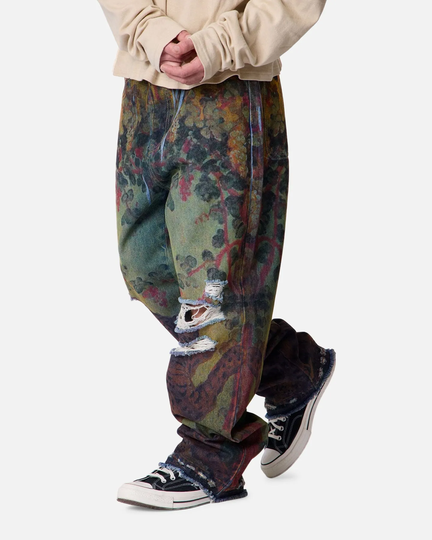 MNML Ultra Baggy Leopard Denim Jeans Multi sold by Culture Kings product image thumbnail 5