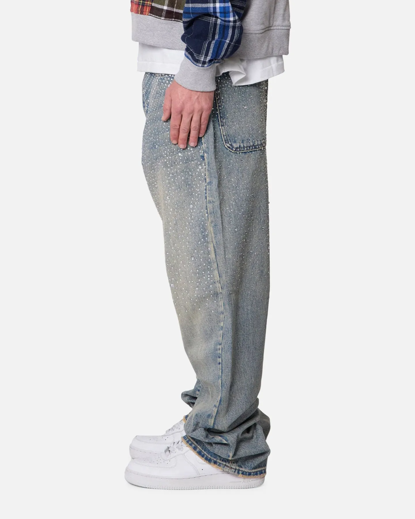 MNML Ultra Baggy Gem Denim Jeans Blue sold by Culture Kings product image thumbnail 3