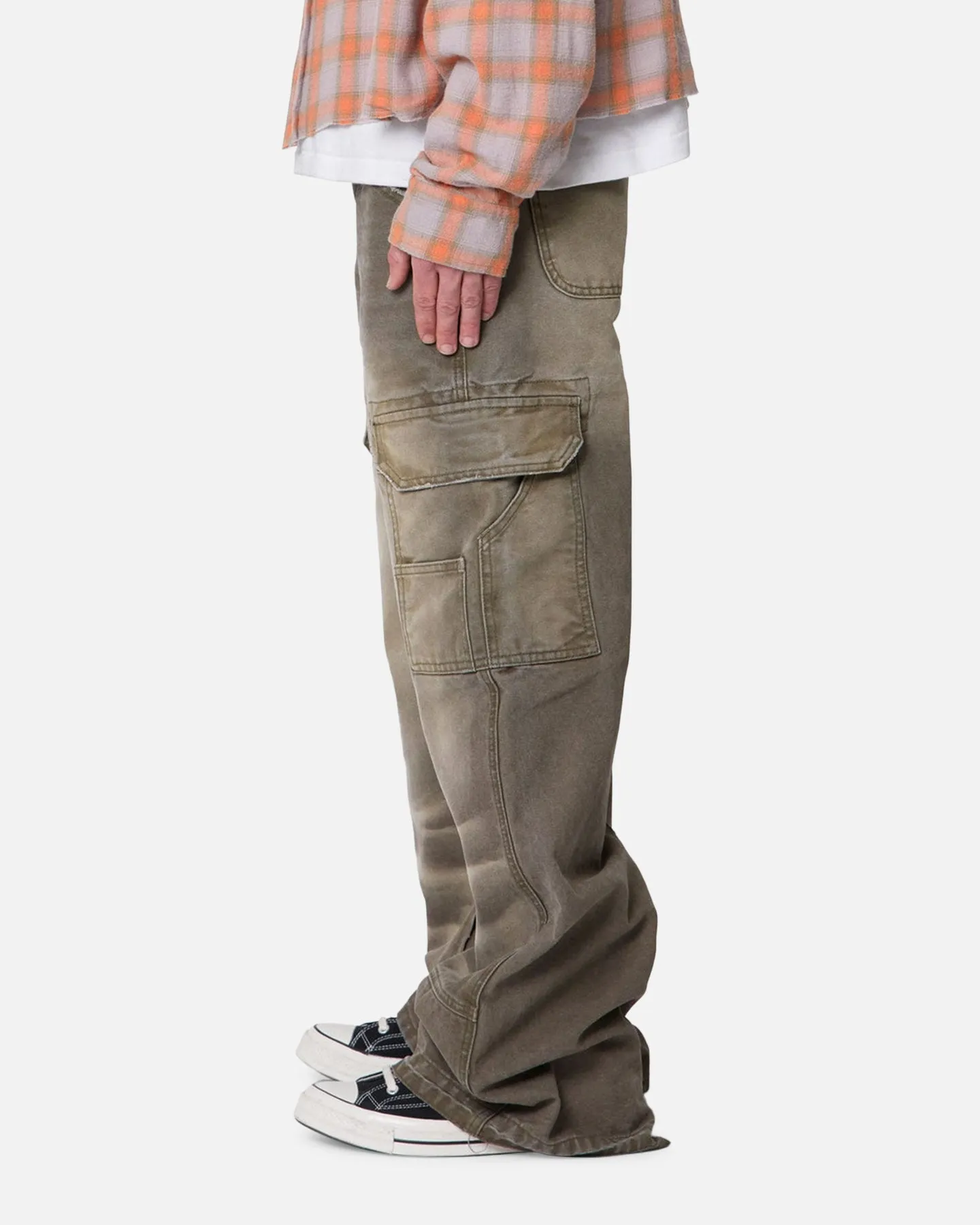 MNML Double Knee Cargo Pants Olive sold by Culture Kings product image thumbnail 3