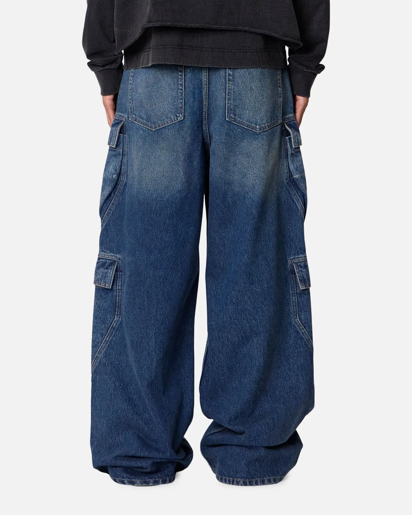 MNML Baggy Cargo Denim Pants Blue sold by Culture Kings product image thumbnail 4