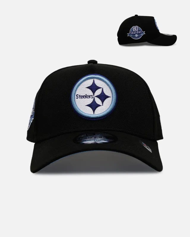 New Era Pittsburgh Steelers 'Black And Sky Blue' 9FORTY A-Frame Snapback Black/Sky Blue sold by Culture Kings