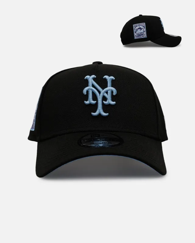 New Era New York Mets 'Black And Sky Blue' 9FORTY A-Frame Snapback Black/Sky Blue sold by Culture Kings