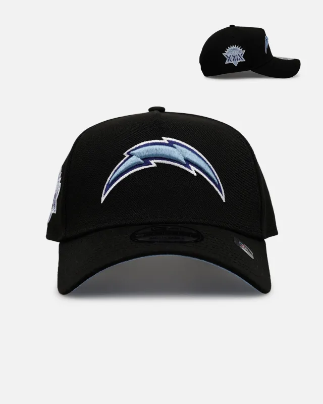 New Era Los Angeles Chargers 'Black And Sky Blue' 9FORTY A-Frame Snapback Black/Sky Blue sold by Culture Kings