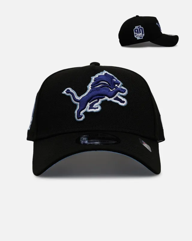 New Era Detroit Lions 'Black And Sky Blue' 9FORTY A-Frame Snapback Black/Sky Blue sold by Culture Kings