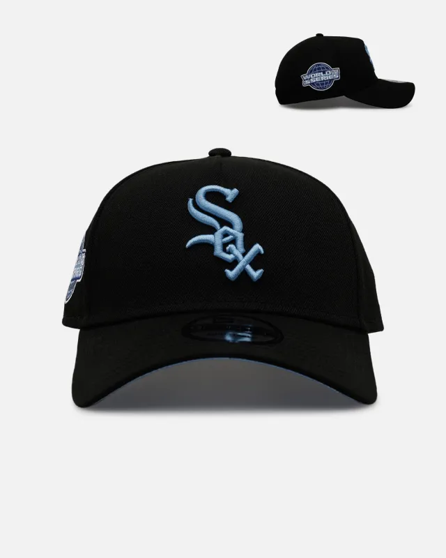 New Era Chicago White Sox 'Black And Sky Blue' 9FORTY A-Frame Snapback Black/Sky Blue sold by Culture Kings