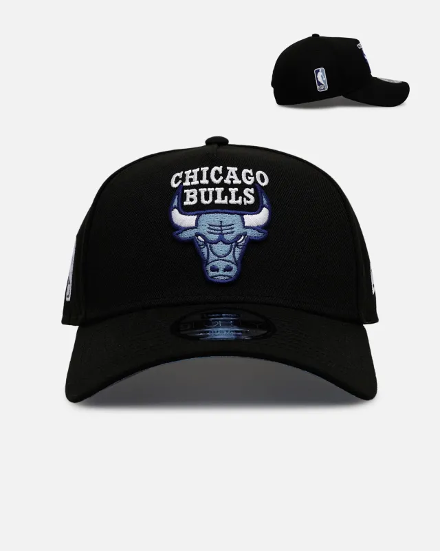 New Era Chicago Bulls 'Black And Sky Blue' 9FORTY A-Frame Snapback Black/Sky Blue sold by Culture Kings