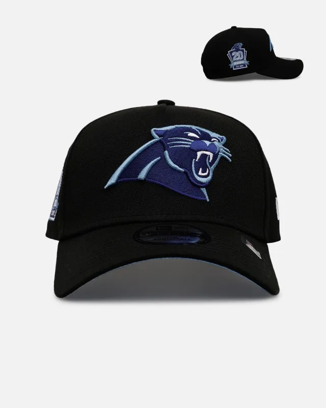 New Era Carolina Panthers 'Black And Sky Blue' 9FORTY A-Frame Snapback Black/Sky Blue sold by Culture Kings