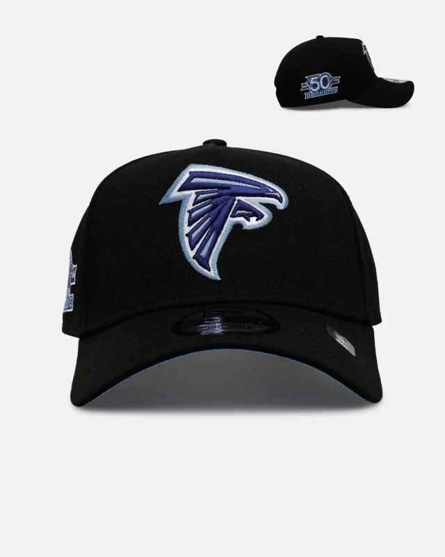 New Era Atlanta Falcons 'Black And Sky Blue' 9FORTY A-Frame Snapback Black/Sky Blue sold by Culture Kings