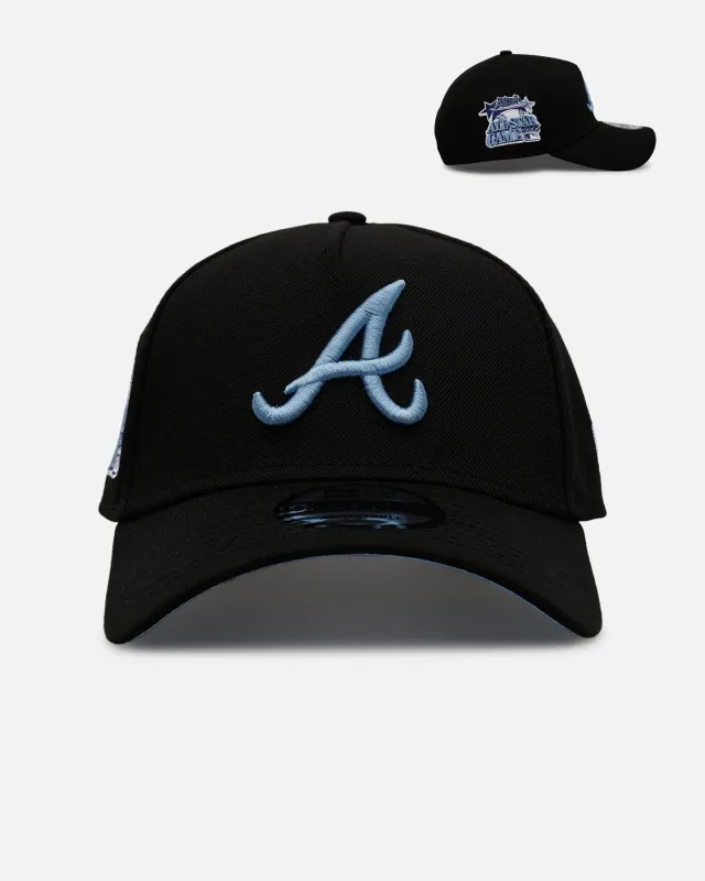 New Era Atlanta Braves 'Black And Sky Blue' 9FORTY A-Frame Snapback Black/Sky Blue sold by Culture Kings