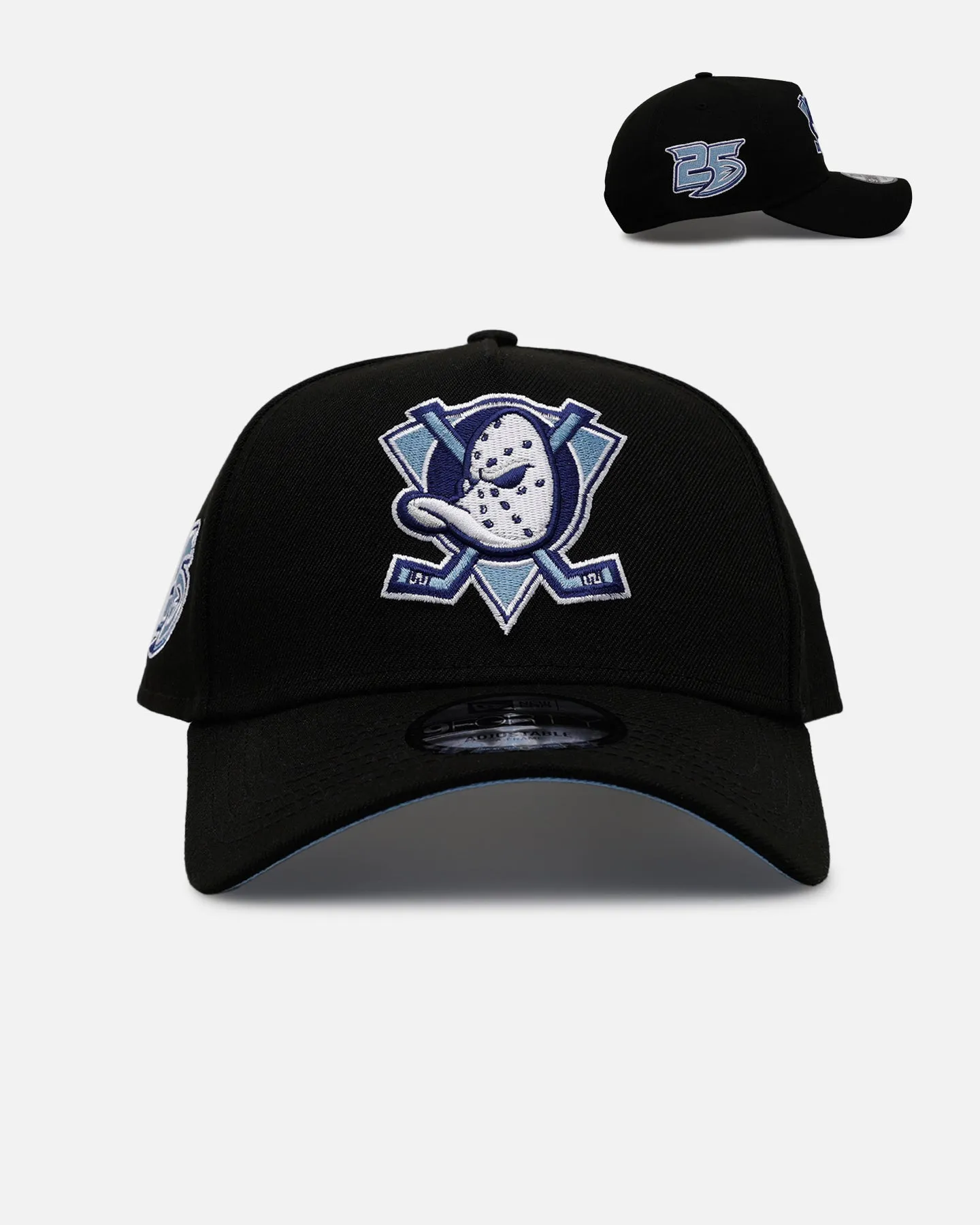 New Era Anaheim Ducks 'Black And Sky Blue' 9FORTY A-Frame Snapback Black/Sky Blue sold by Culture Kings