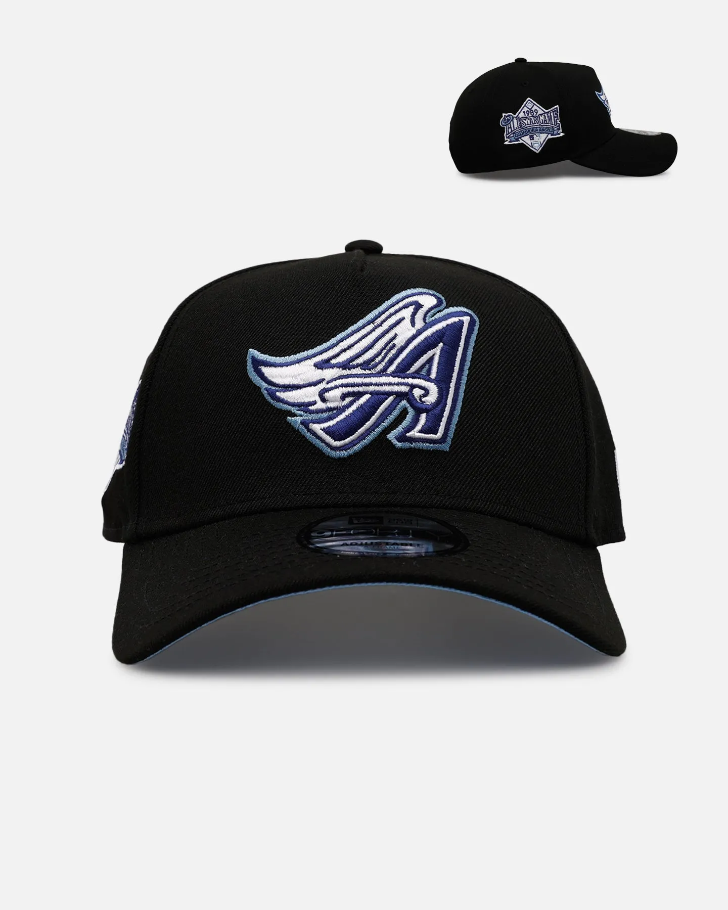 New Era Los Angeles Angels 'Black And Sky Blue' 9FORTY A-Frame Snapback Black/Sky Blue sold by Culture Kings