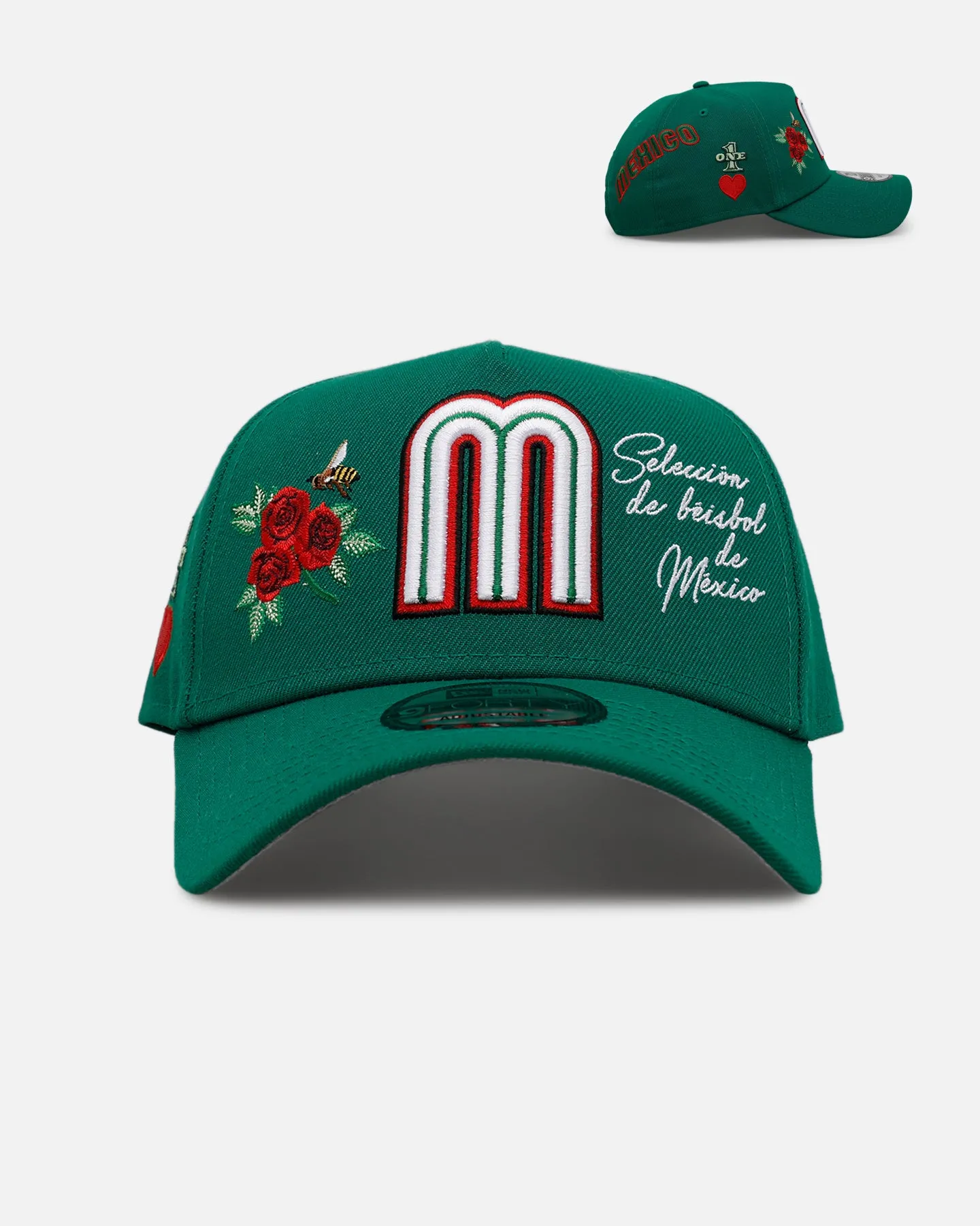 New Era Mexico National Baseball Team 'One Love' 9FORTY A-Frame Snapback Official Team Color sold by Culture Kings