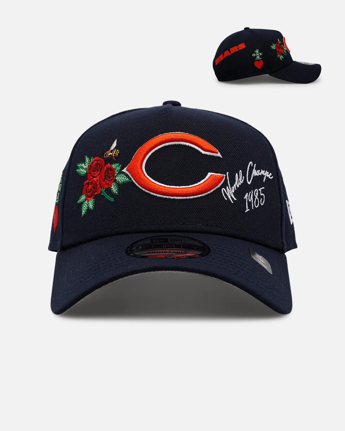 New Era Chicago Bears 'One Love' 9FORTY A-Frame Snapback Official Team Color sold by Culture Kings