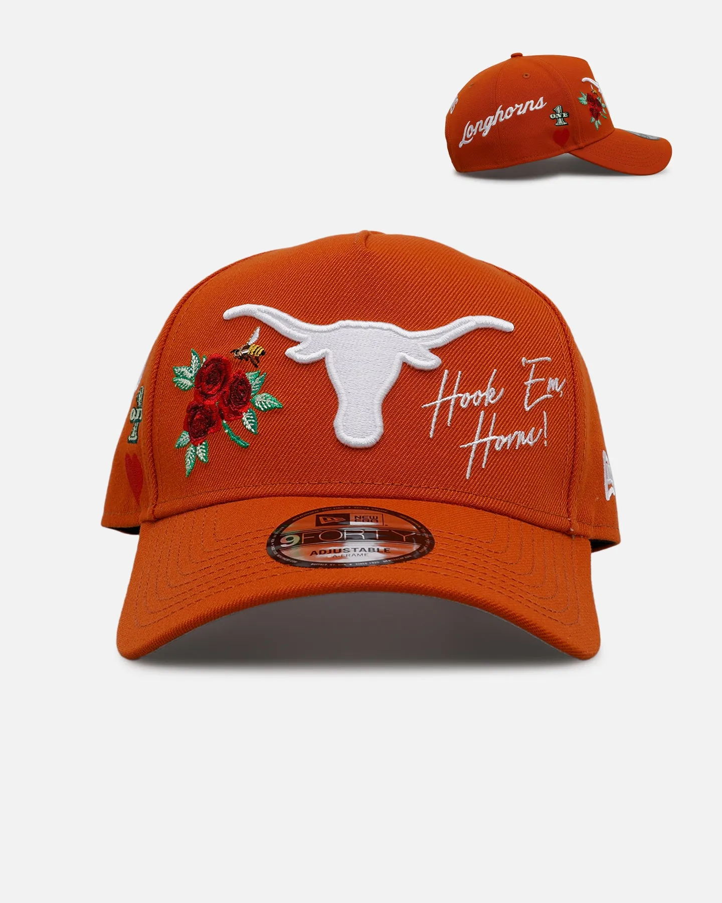 New Era Texas Longhorns 'One Love' 9FORTY A-Frame Snapback Official Team Color sold by Culture Kings