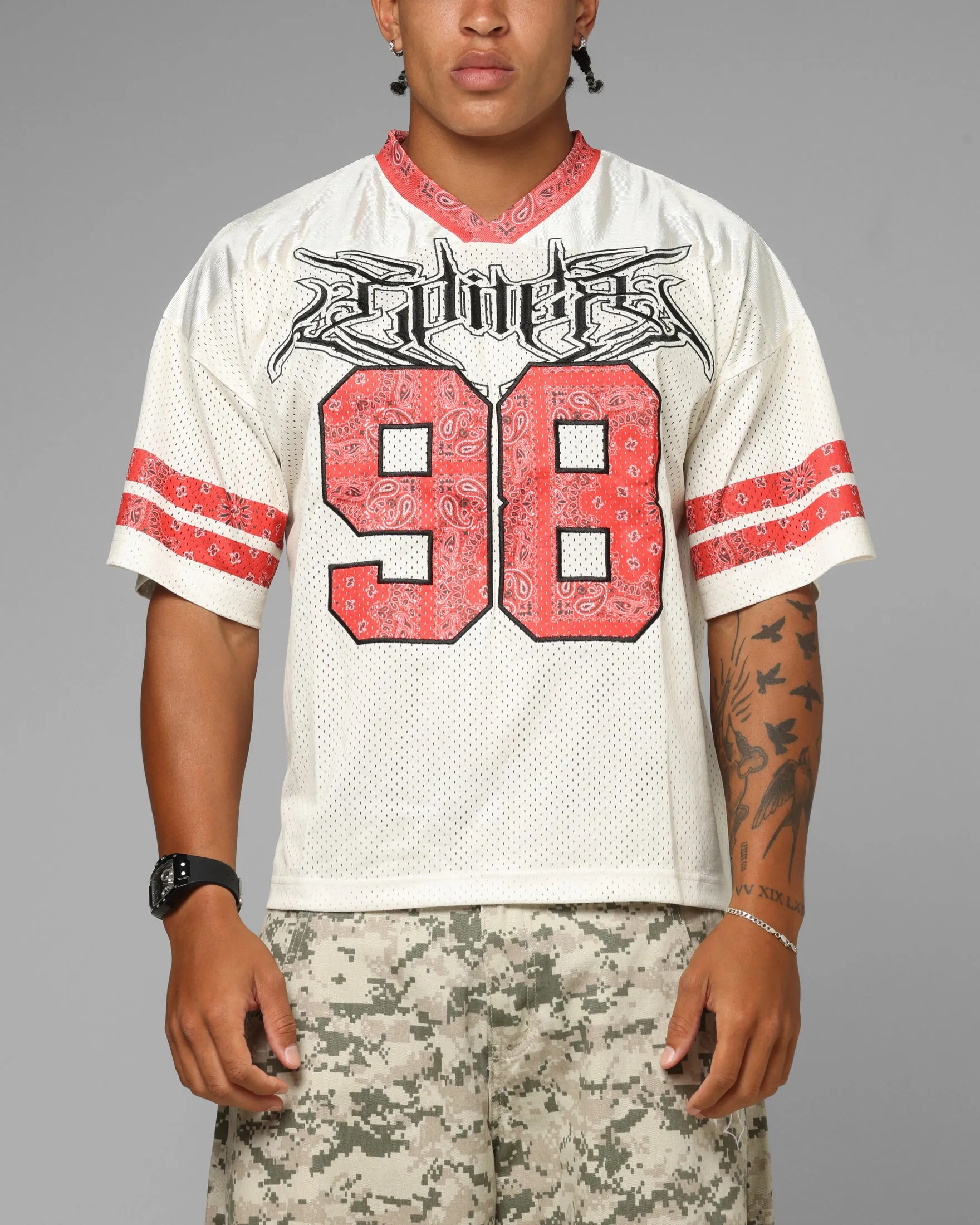 Loiter Hardcore Jersey Off White/Red sold by Culture Kings